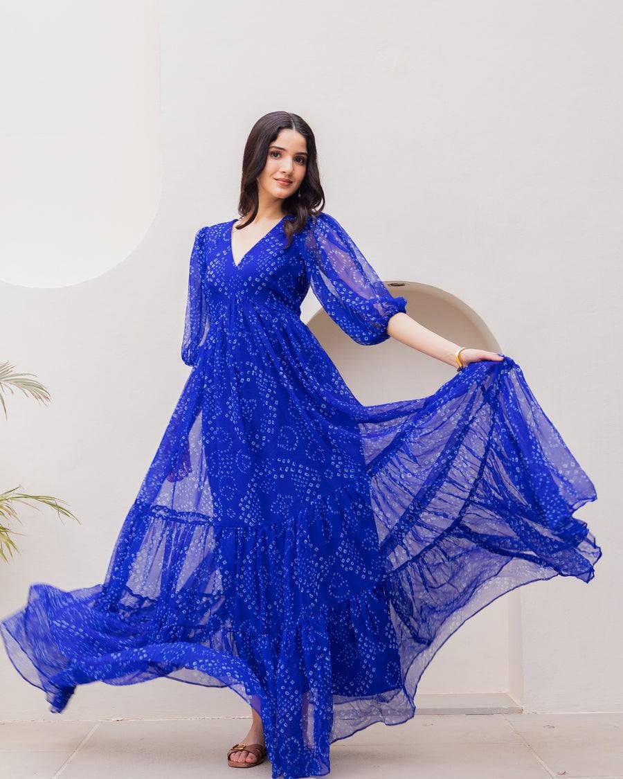 Royal Blue Flowy Maxi Dress